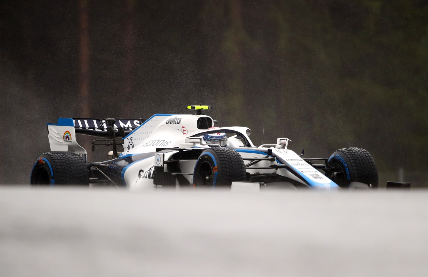 SPIELBERG, AUSTRIA - JULY 11: Nicholas Latifi of Canada driving the (6) Williams Racing FW43 Mercedes on track  during qualifying for the Formula One Grand Prix of Styria at Red Bull Ring on July 11, 2020 in Spielberg, Austria. (Photo by Bryn Lennon/Getty Images)