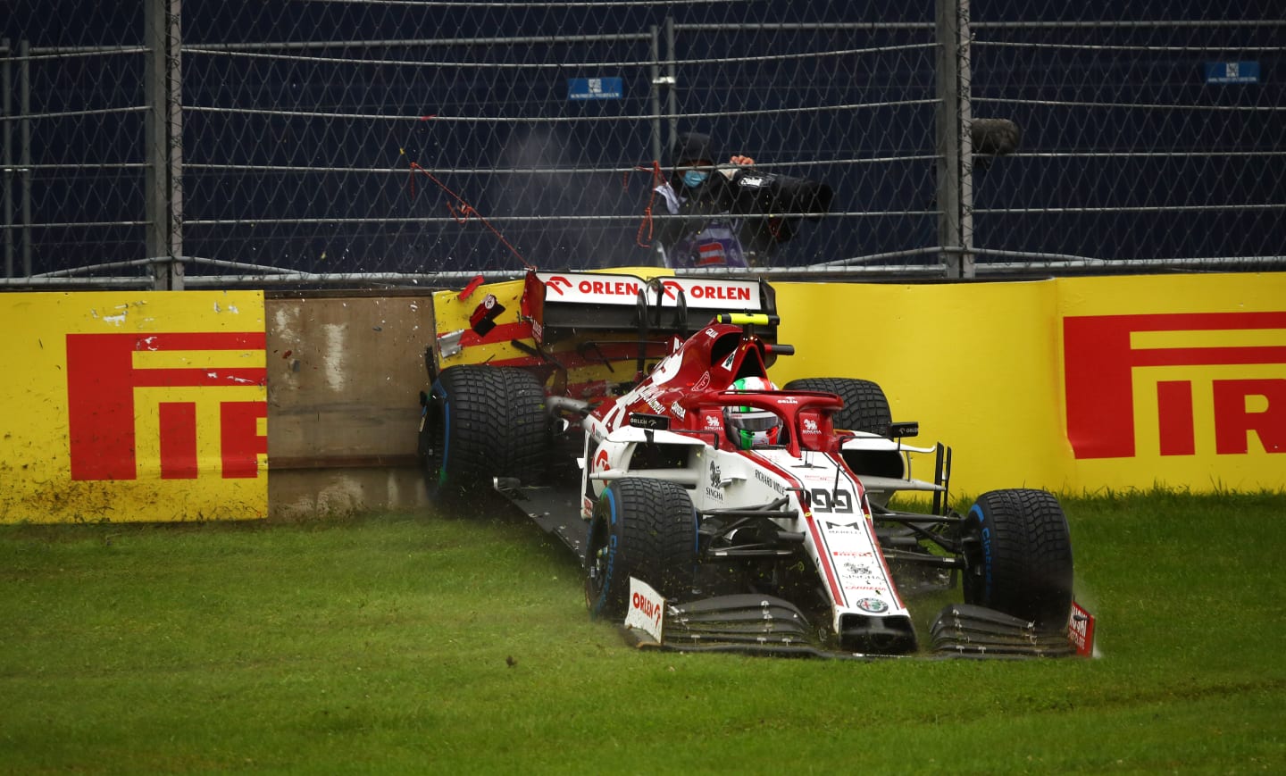 SPIELBERG, AUSTRIA - JULY 11: Antonio Giovinazzi of Italy driving the (99) Alfa Romeo Racing C39