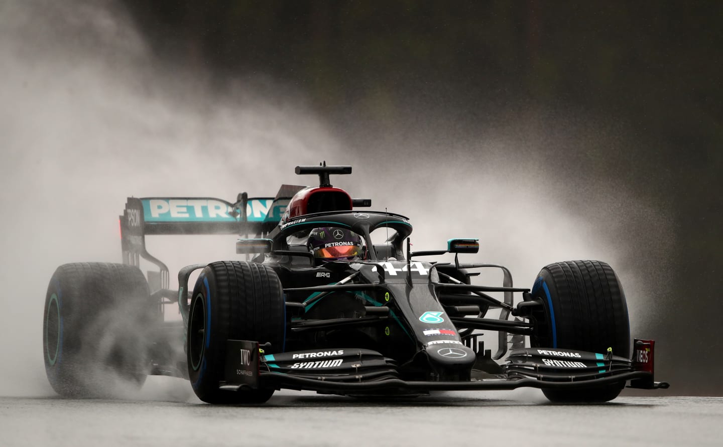 SPIELBERG, AUSTRIA - JULY 11: Lewis Hamilton of Great Britain driving the (44) Mercedes AMG