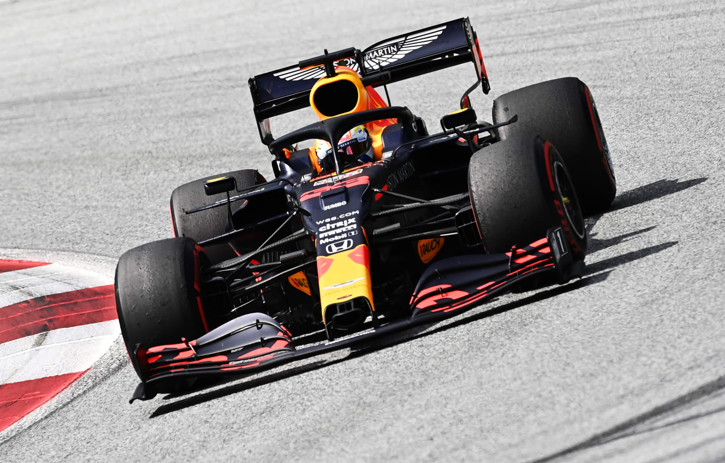 SPIELBERG, AUSTRIA - JULY 12: Max Verstappen of the Netherlands driving the (33) Aston Martin Red