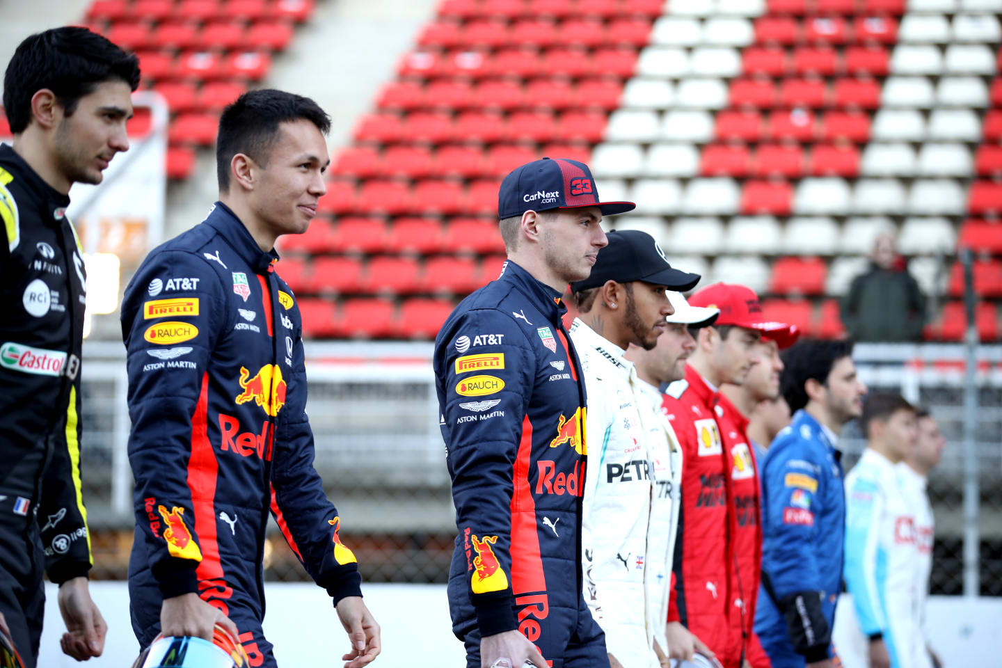 BARCELONA, SPAIN - FEBRUARY 19: Max Verstappen of Netherlands and Red Bull Racing walks as drivers