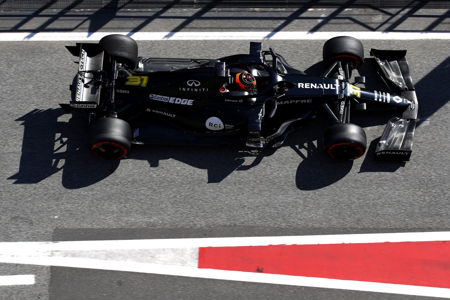 BARCELONA, SPAIN - FEBRUARY 21: Esteban Ocon of France driving the (31) Renault Sport Formula One