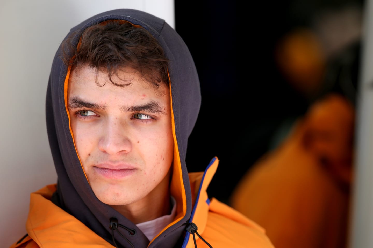 BARCELONA, SPAIN - FEBRUARY 26: Lando Norris of Great Britain and McLaren F1 looks on in the