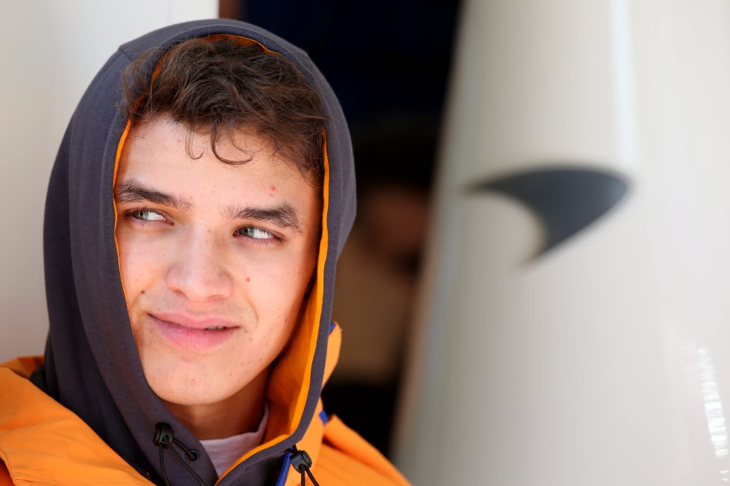 BARCELONA, SPAIN - FEBRUARY 26: Lando Norris of Great Britain and McLaren F1 looks on in the