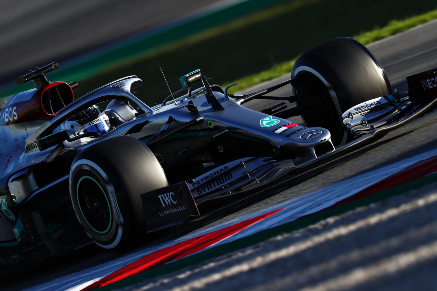 BARCELONA, SPAIN - FEBRUARY 26: Valtteri Bottas of Finland driving the (77) Mercedes AMG Petronas