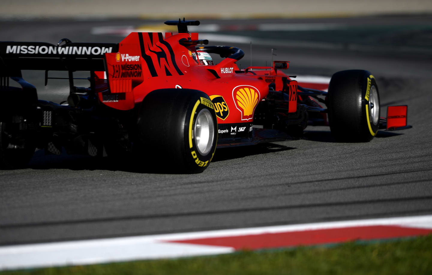BARCELONA, SPAIN - FEBRUARY 26: Charles Leclerc of Monaco driving the (16) Scuderia Ferrari SF1000