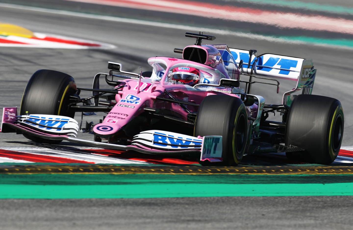 BARCELONA, SPAIN - FEBRUARY 28: Sergio Perez of Mexico driving the (11) Racing Point RP20 Mercedes