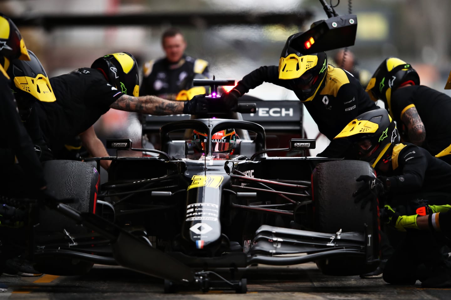 BARCELONA, SPAIN - FEBRUARY 28: Esteban Ocon of France driving the (31) Renault Sport Formula One