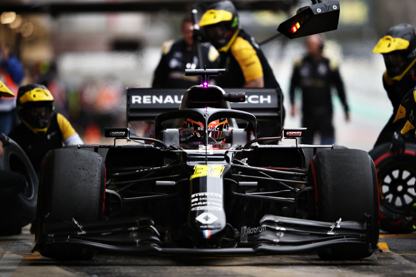 BARCELONA, SPAIN - FEBRUARY 28: Esteban Ocon of France driving the (31) Renault Sport Formula One