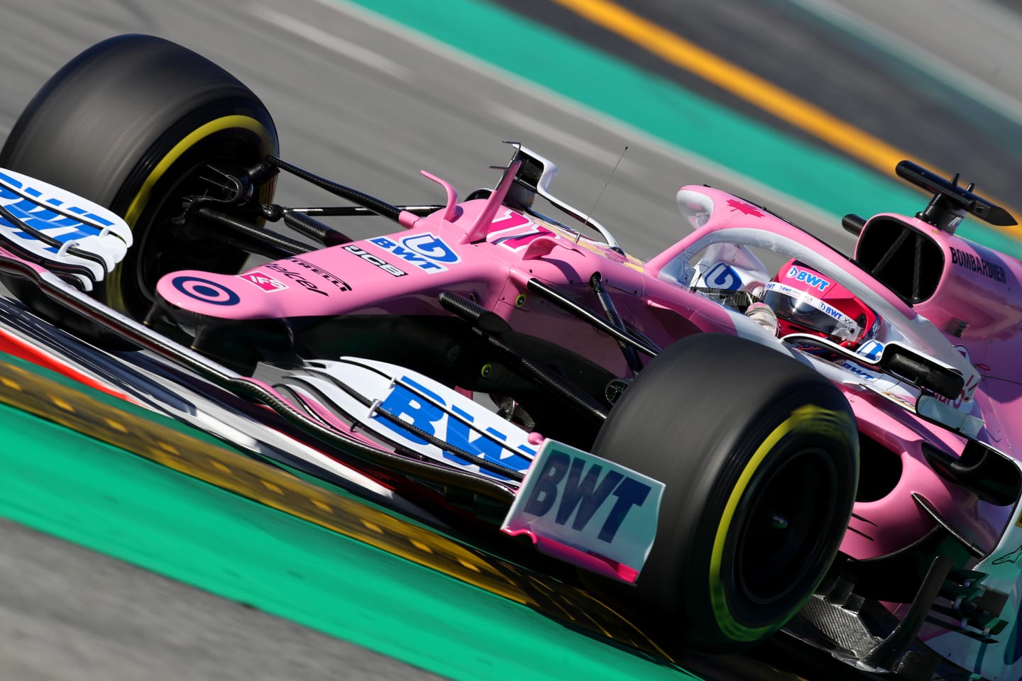 BARCELONA, SPAIN - FEBRUARY 28:  Sergio Perez of Mexico driving the (11) Racing Point RP20 Mercedes