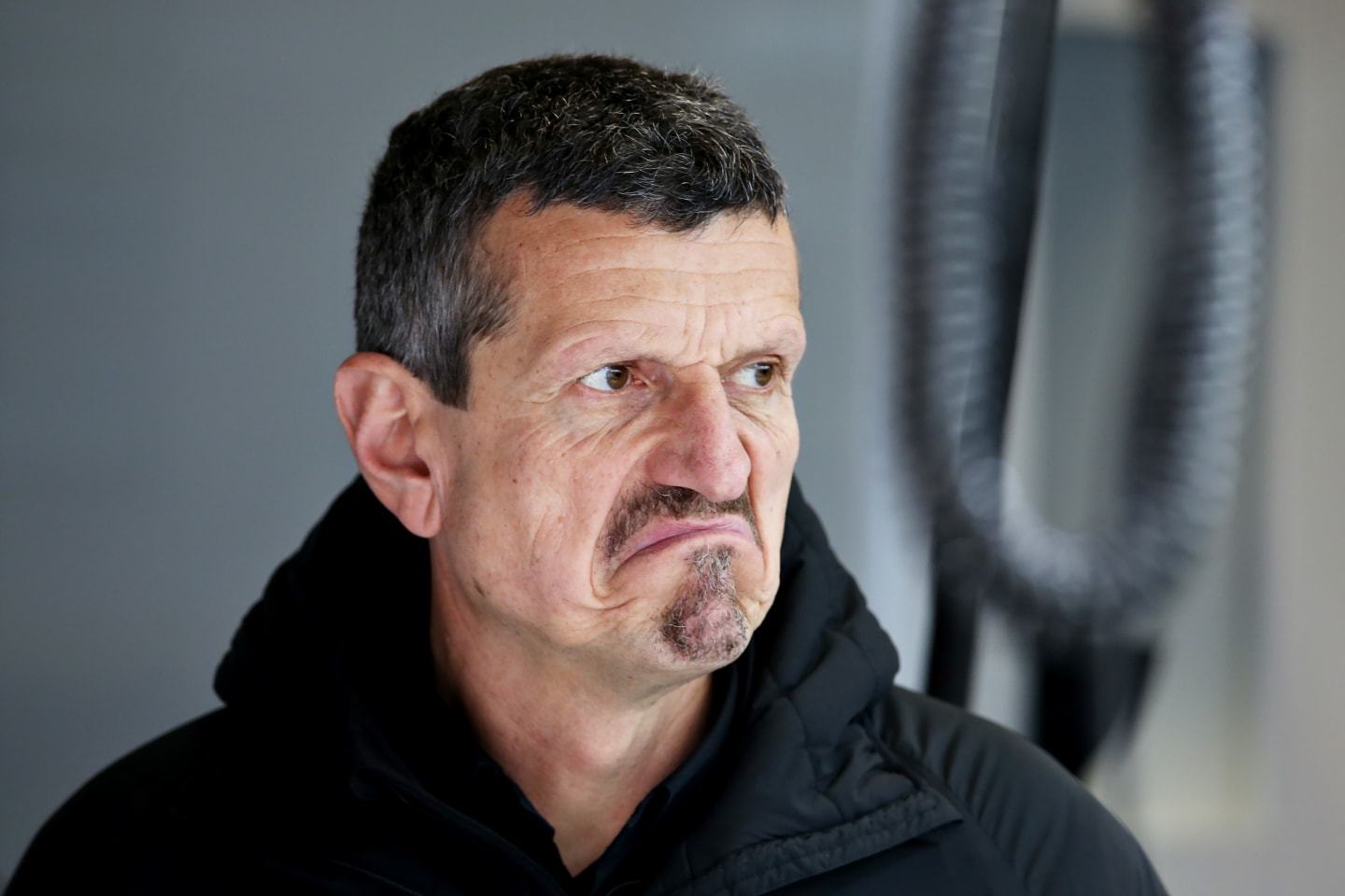 BARCELONA, SPAIN - FEBRUARY 27: Haas F1 Team Principal Guenther Steiner looks on in the garage