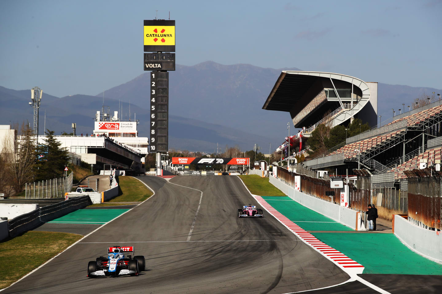 BARCELONA, SPAIN - FEBRUARY 27: A general view as Nicholas Latifi of Canada driving the (6) Rokit