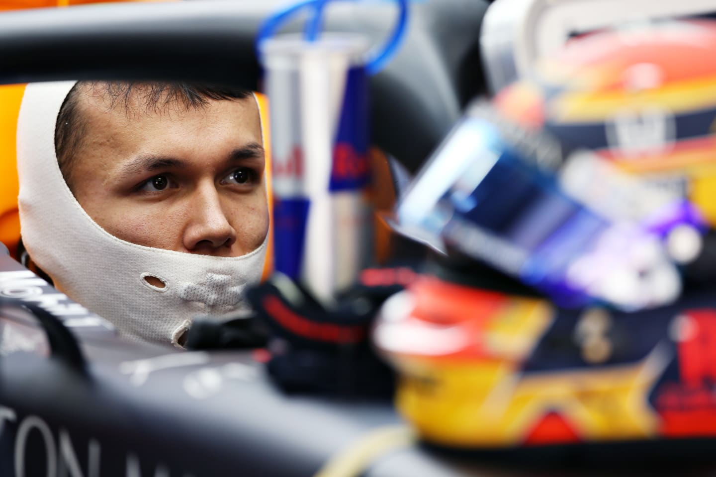 BARCELONA, SPAIN - FEBRUARY 27: Alexander Albon of Thailand and Red Bull Racing prepares to drive