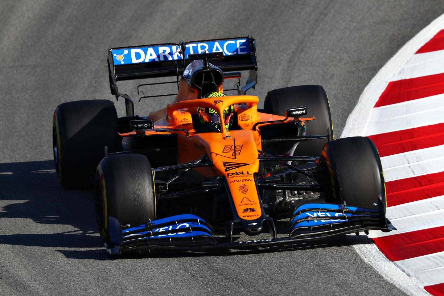 BARCELONA, SPAIN - FEBRUARY 27: Lando Norris of Great Britain driving the (4) McLaren F1 Team MCL35