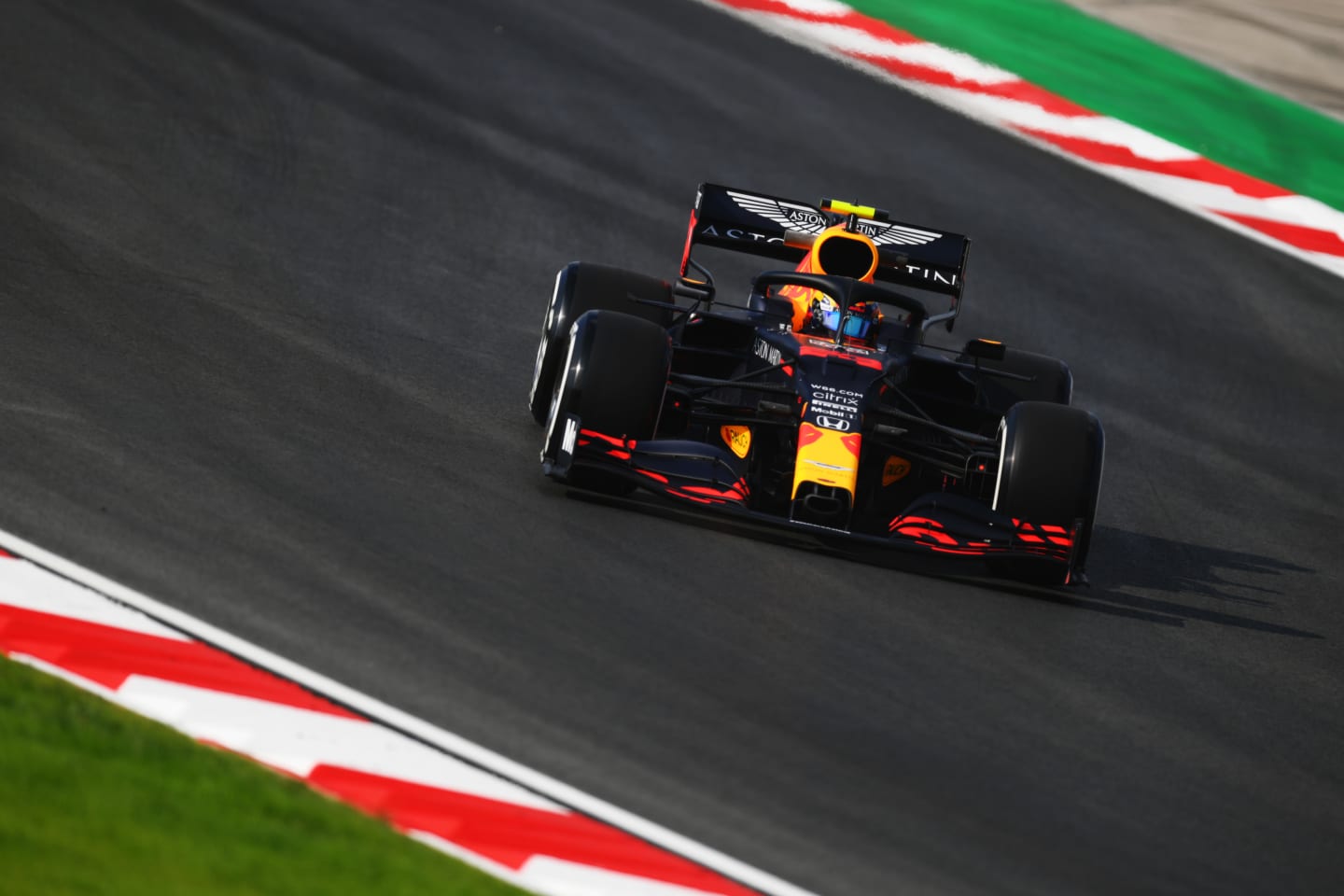 ISTANBUL, TURKEY - NOVEMBER 13: Alexander Albon of Thailand driving the (23) Aston Martin Red Bull