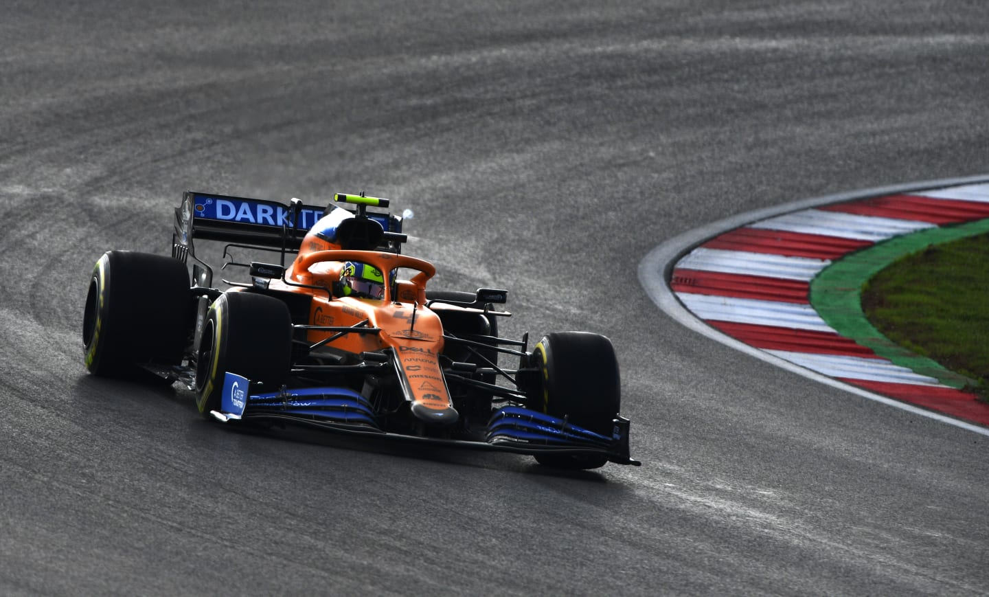 ISTANBUL, TURKEY - NOVEMBER 13: Lando Norris of Great Britain driving the (4) McLaren F1 Team MCL35 Renault on track during practice ahead of the F1 Grand Prix of Turkey at Intercity Istanbul Park on November 13, 2020 in Istanbul, Turkey. (Photo by Rudy Carezzevoli/Getty Images)
