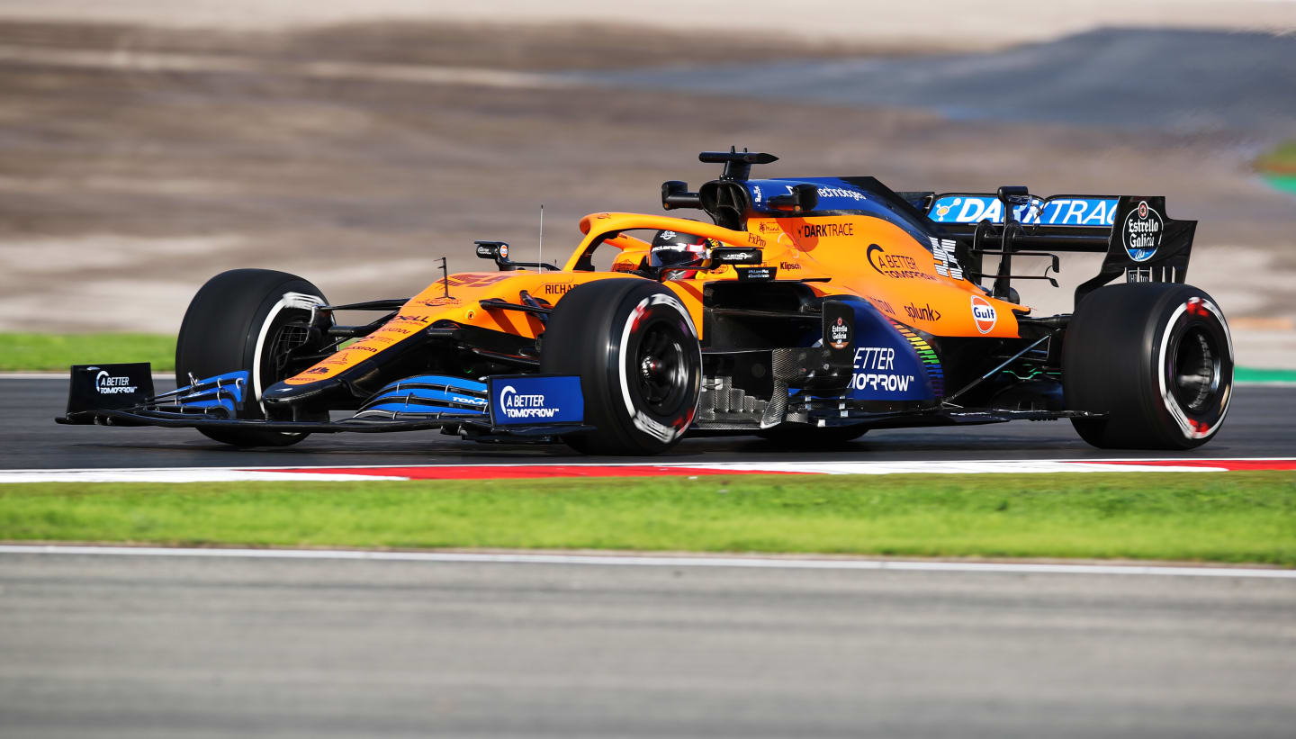 ISTANBUL, TURKEY - NOVEMBER 13: Carlos Sainz of Spain driving the (55) McLaren F1 Team MCL35