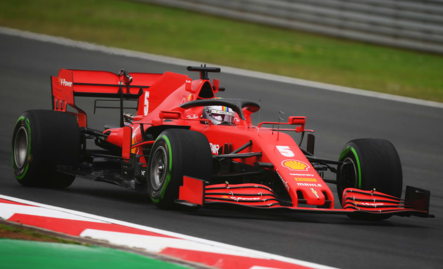 ISTANBUL, TURKEY - NOVEMBER 14: Sebastian Vettel of Germany driving the (5) Scuderia Ferrari SF1000