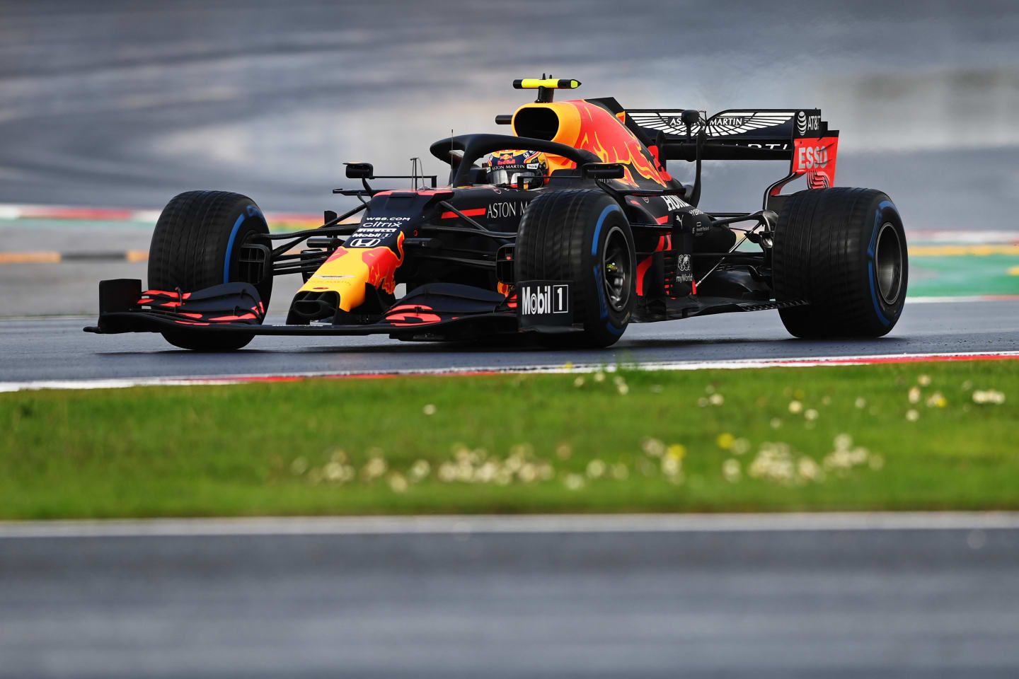 ISTANBUL, TURKEY - NOVEMBER 15: Alexander Albon of Thailand driving the (23) Aston Martin Red Bull Racing RB16 on track during the F1 Grand Prix of Turkey at Intercity Istanbul Park on November 15, 2020 in Istanbul, Turkey. (Photo by Ozan Kose - Pool/Getty Images)