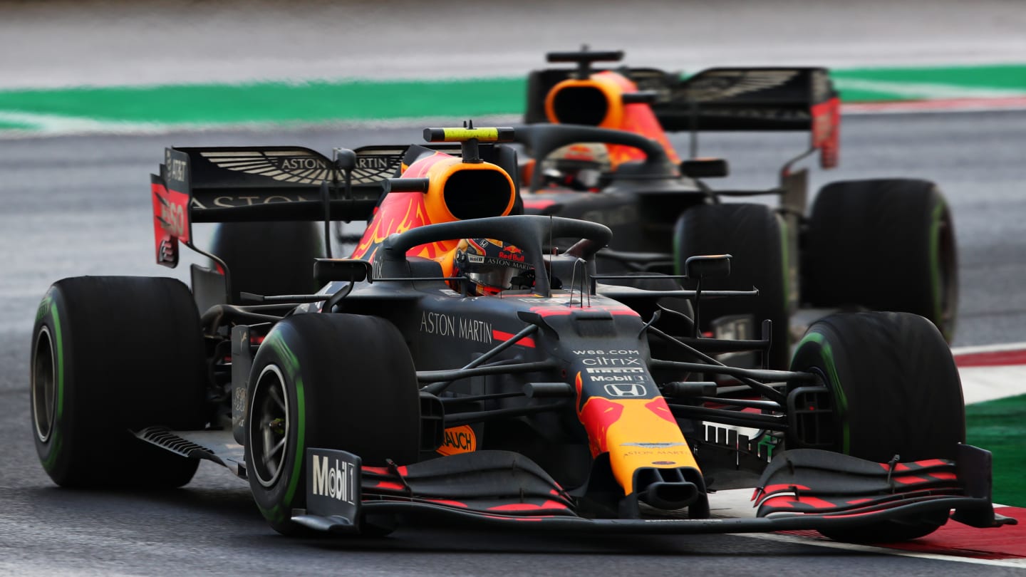 ISTANBUL, TURKEY - NOVEMBER 15: Alexander Albon of Thailand driving the (23) Aston Martin Red Bull