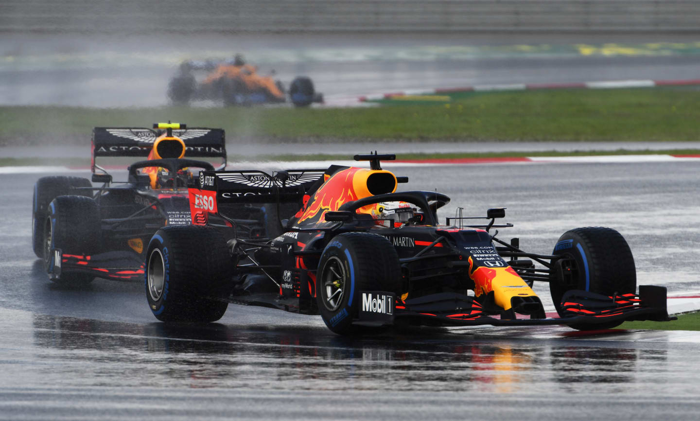 ISTANBUL, TURKEY - NOVEMBER 15: Max Verstappen of the Netherlands driving the (33) Aston Martin Red