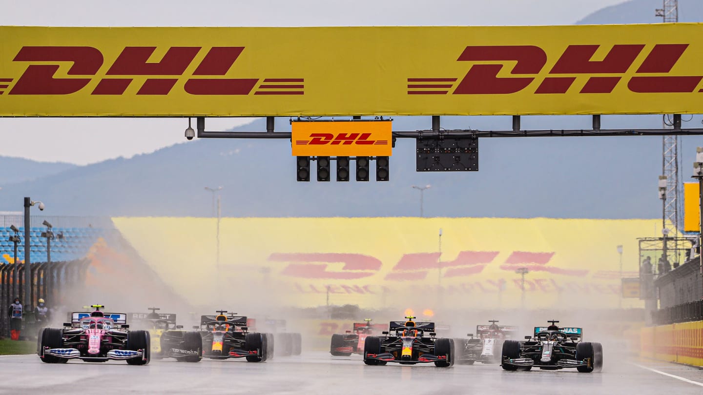 ISTANBUL, TURKEY - NOVEMBER 15: Drivers compete during the Formula 1 DHL Turkish Grand Prix 2020 at
