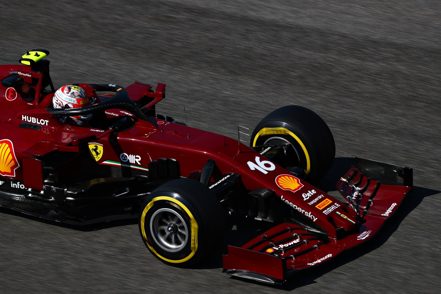 SCARPERIA, ITALY - SEPTEMBER 11: Charles Leclerc of Monaco driving the (16) Scuderia Ferrari SF1000