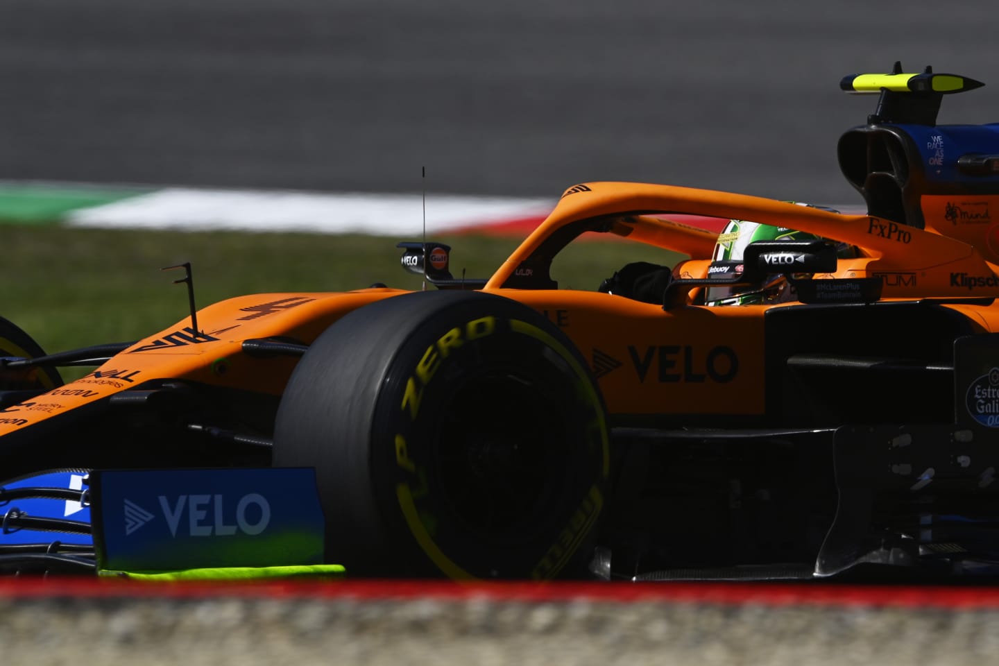 SCARPERIA, ITALY - SEPTEMBER 12: Lando Norris of Great Britain driving the (4) McLaren F1 Team MCL35 Renault on track during final practice ahead of the F1 Grand Prix of Tuscany at Mugello Circuit on September 12, 2020 in Scarperia, Italy. (Photo by Rudy Carezzevoli/Getty Images)