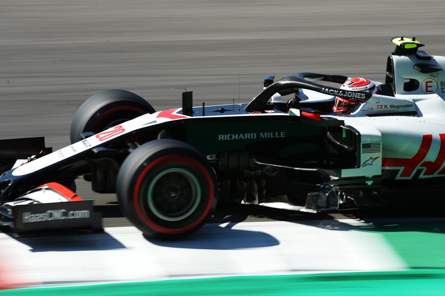SCARPERIA, ITALY - SEPTEMBER 12: Kevin Magnussen of Denmark driving the (20) Haas F1 Team VF-20