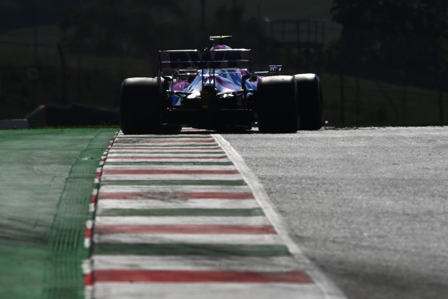 SCARPERIA, ITALY - SEPTEMBER 12: Lance Stroll of Canada driving the (18) Racing Point RP20 Mercedes on track during qualifying for the F1 Grand Prix of Tuscany at Mugello Circuit on September 12, 2020 in Scarperia, Italy. (Photo by Rudy Carezzevoli/Getty Images)