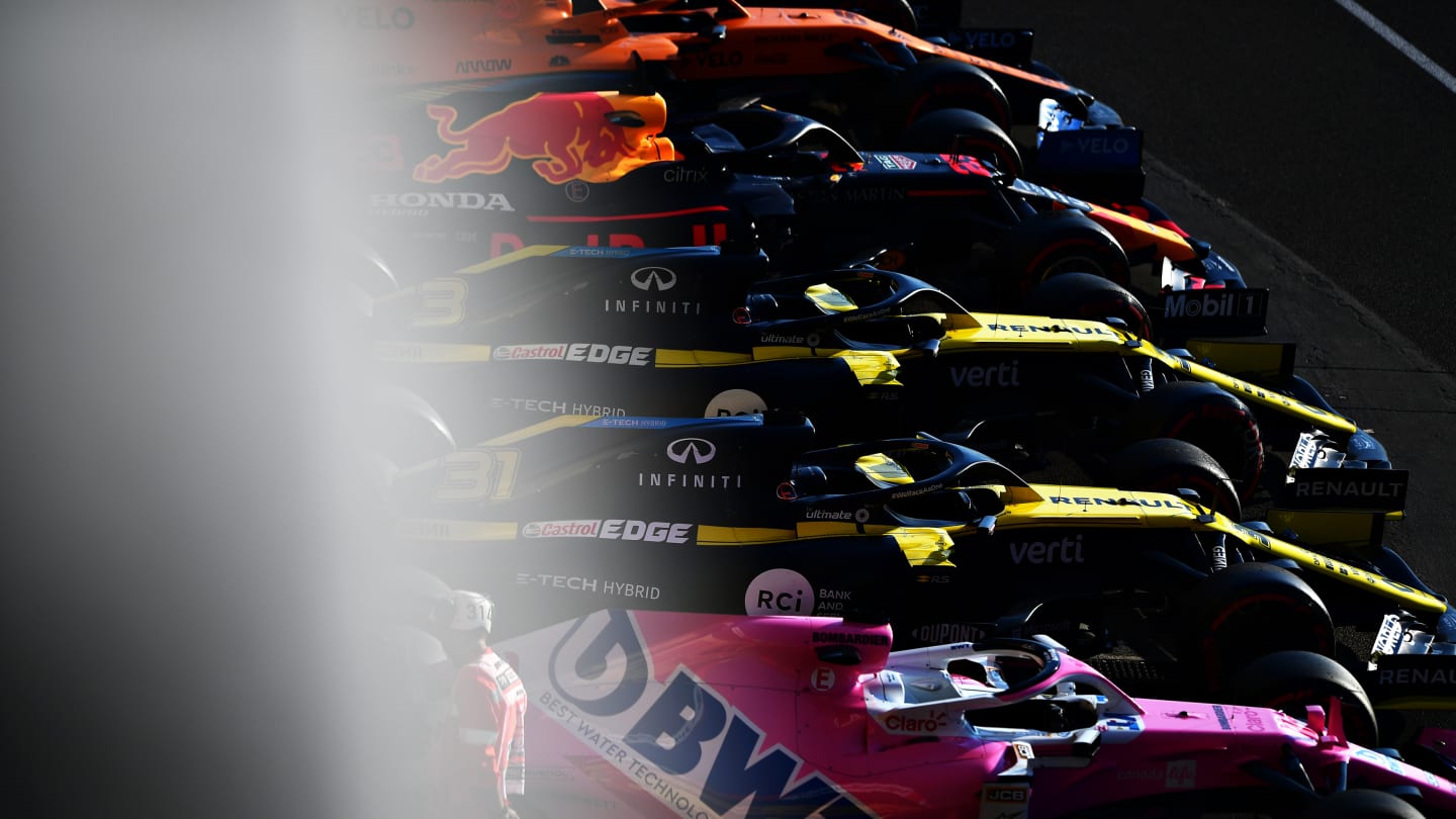 SCARPERIA, ITALY - SEPTEMBER 12: A general view of parc ferme after qualifying for the F1 Grand