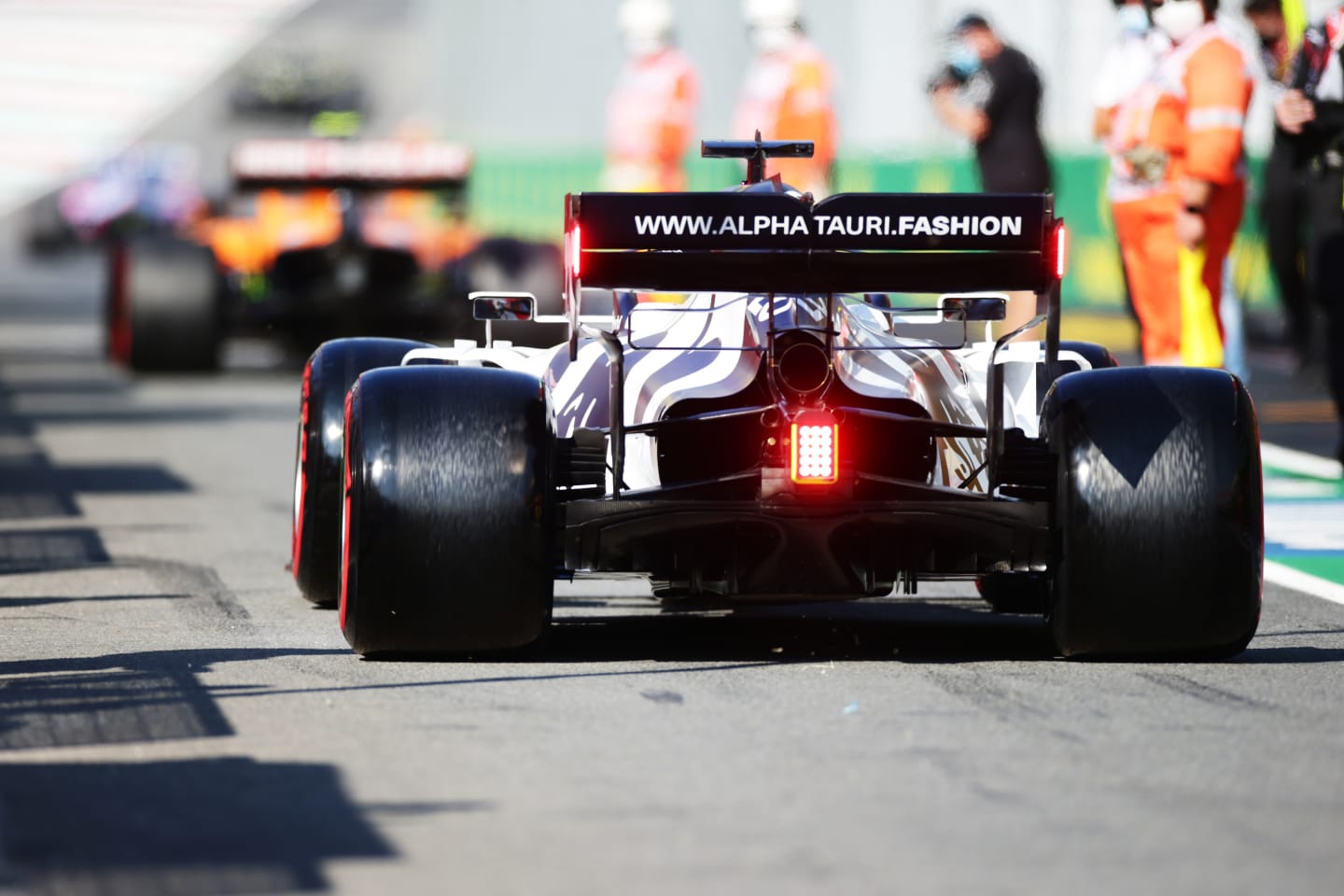 SCARPERIA, ITALY - SEPTEMBER 13: Daniil Kvyat of Russia driving the (26) Scuderia AlphaTauri AT01 Honda in the Pitlane during the F1 Grand Prix of Tuscany at Mugello Circuit on September 13, 2020 in Scarperia, Italy. (Photo by Peter Fox/Getty Images)