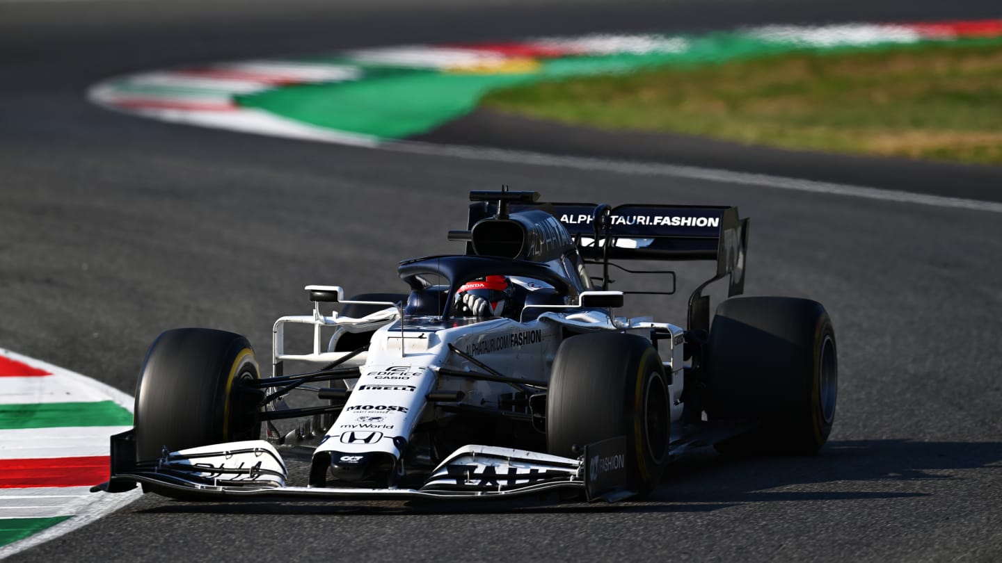 SCARPERIA, ITALY - SEPTEMBER 13: Daniil Kvyat of Russia driving the (26) Scuderia AlphaTauri AT01