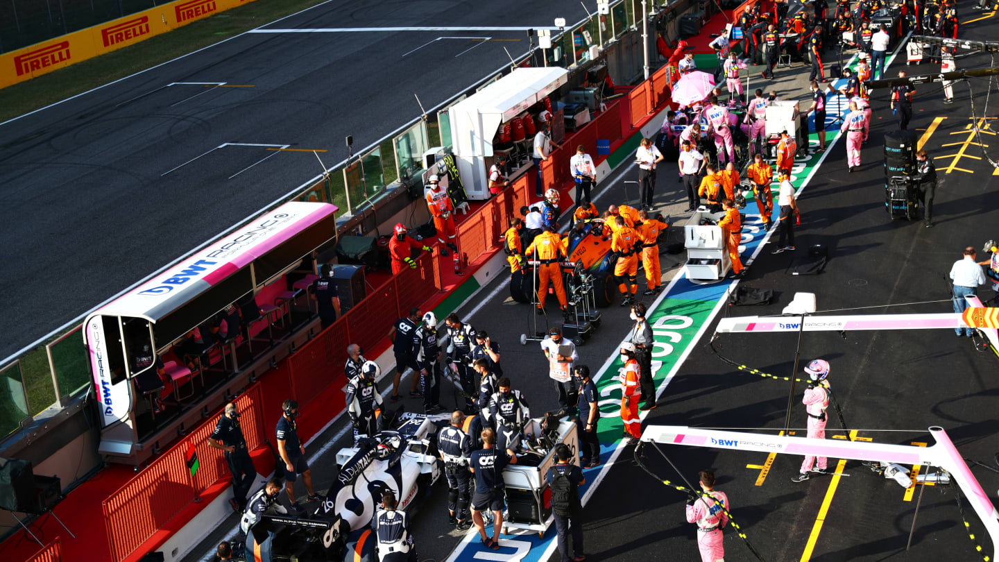 SCARPERIA, ITALY - SEPTEMBER 13: A general view showing Daniil Kvyat of Russia and Scuderia