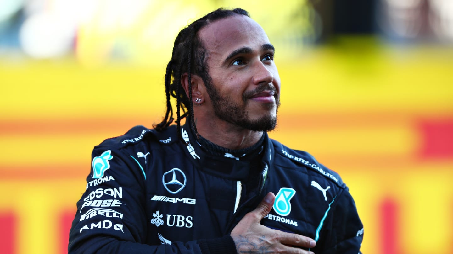 SCARPERIA, ITALY - SEPTEMBER 13: Race winner Lewis Hamilton of Great Britain and Mercedes GP