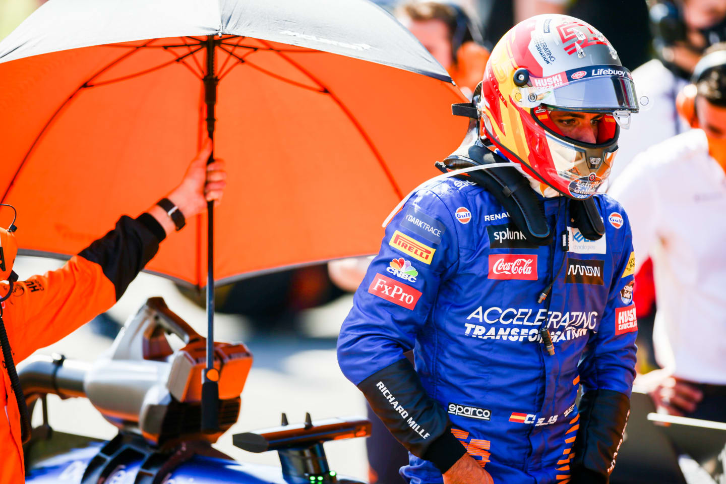 SCARPERIA, ITALY - SEPTEMBER 13: Carlos Sainz of McLaren and Spain  during the F1 Grand Prix of