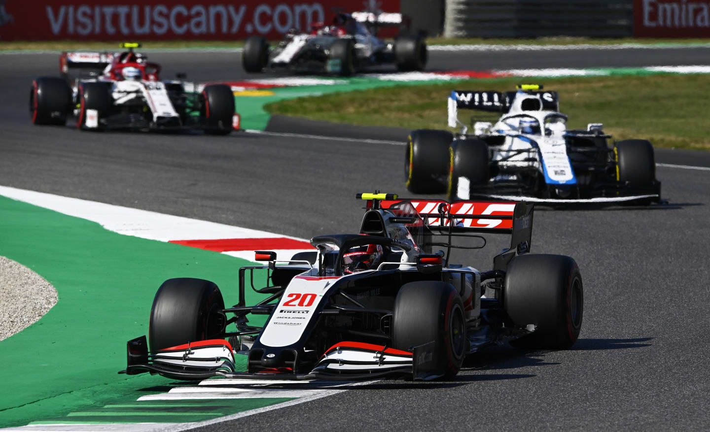 SCARPERIA, ITALY - SEPTEMBER 13: Kevin Magnussen of Denmark driving the (20) Haas F1 Team VF-20