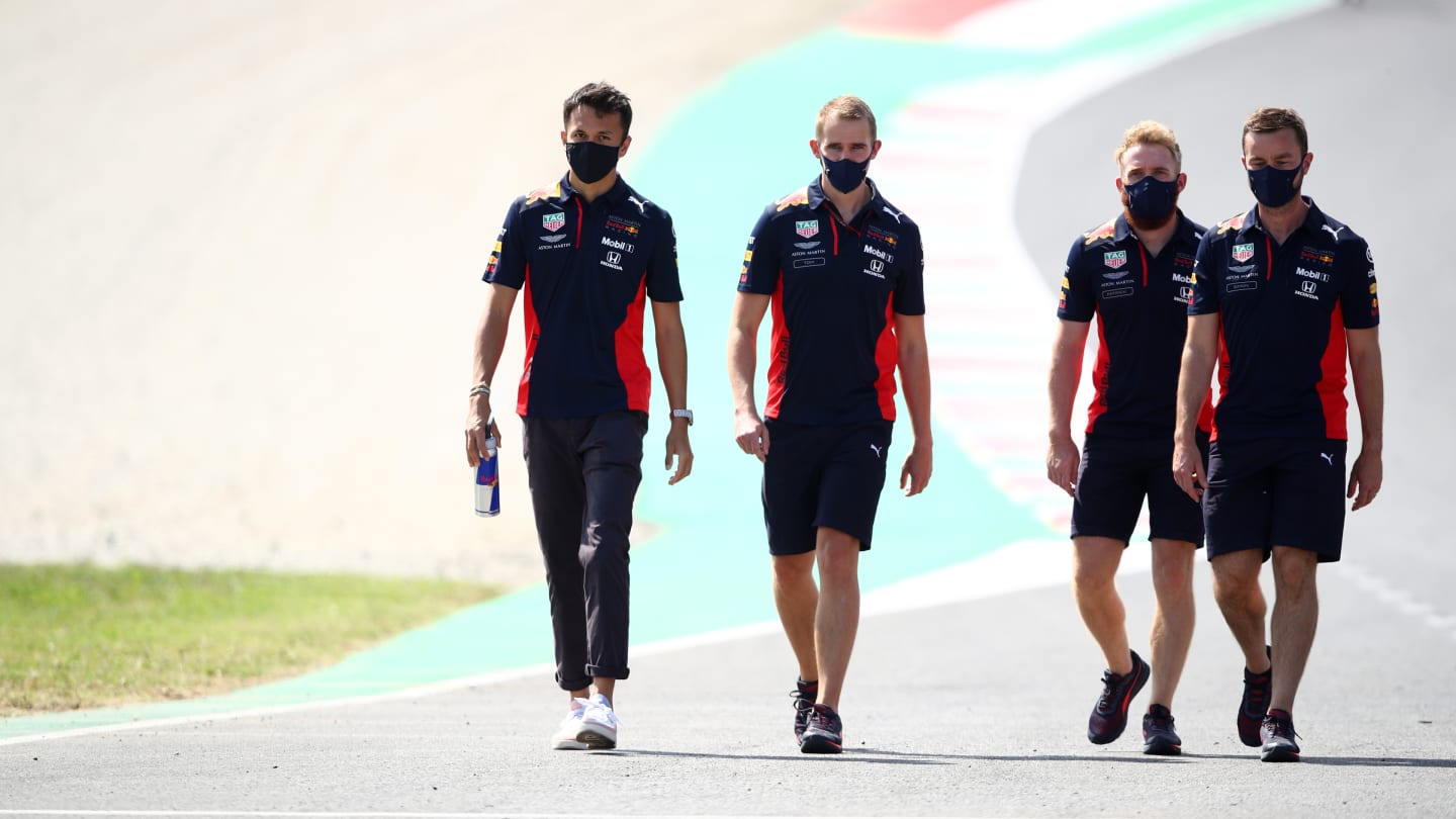 SCARPERIA, ITALY - SEPTEMBER 10: Alexander Albon of Thailand and Red Bull Racing walks the track