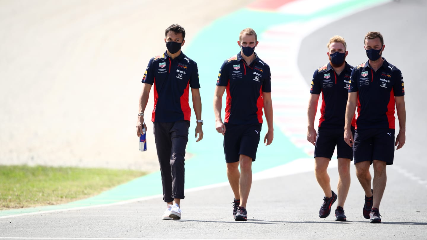 SCARPERIA, ITALY - SEPTEMBER 10: Alexander Albon of Thailand and Red Bull Racing walks the track