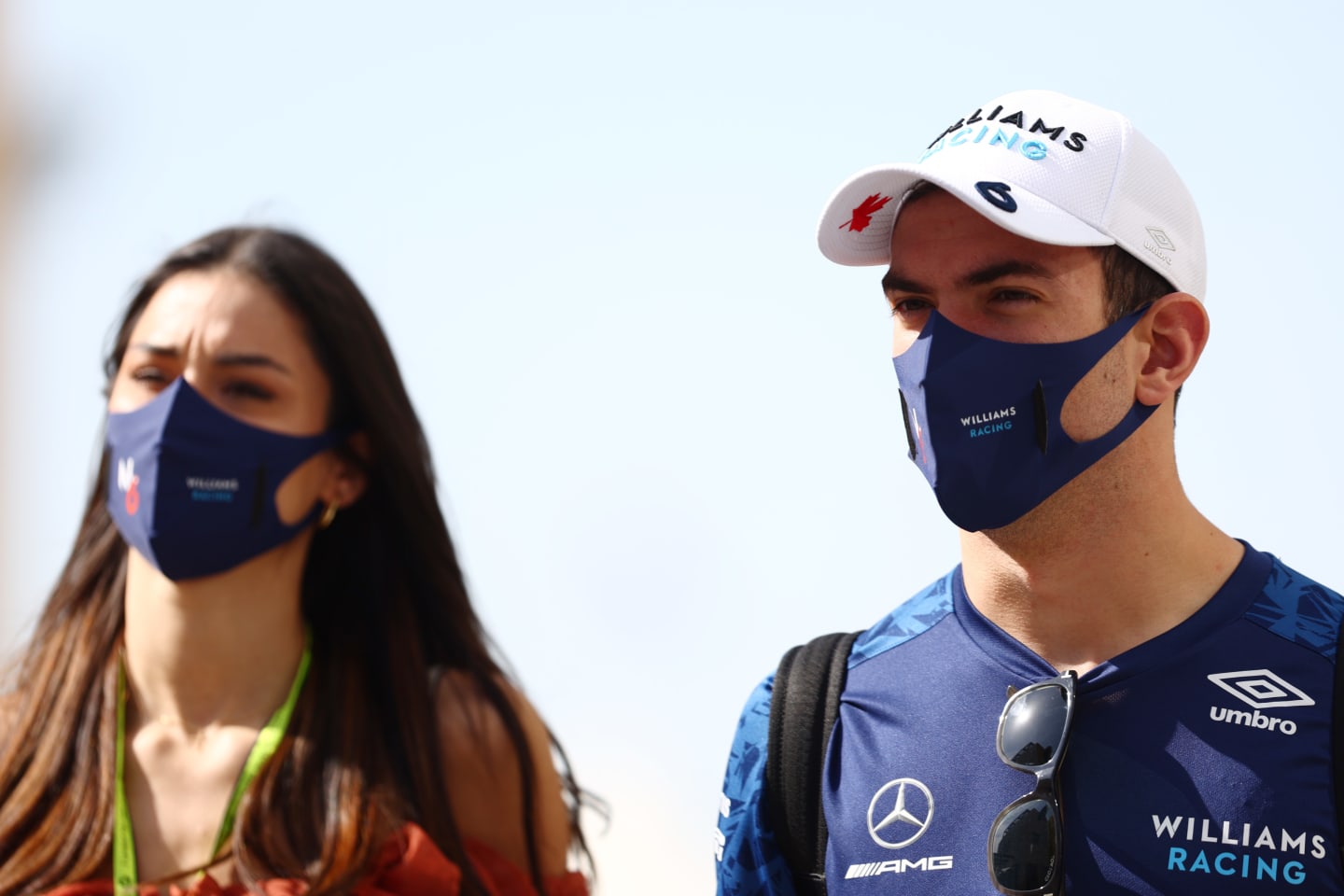ABU DHABI, UNITED ARAB EMIRATES - DECEMBER 10: Nicholas Latifi of Canada and Williams walks in the Paddock before practice ahead of the F1 Grand Prix of Abu Dhabi at Yas Marina Circuit on December 10, 2021 in Abu Dhabi, United Arab Emirates. (Photo by Mark Thompson/Getty Images)