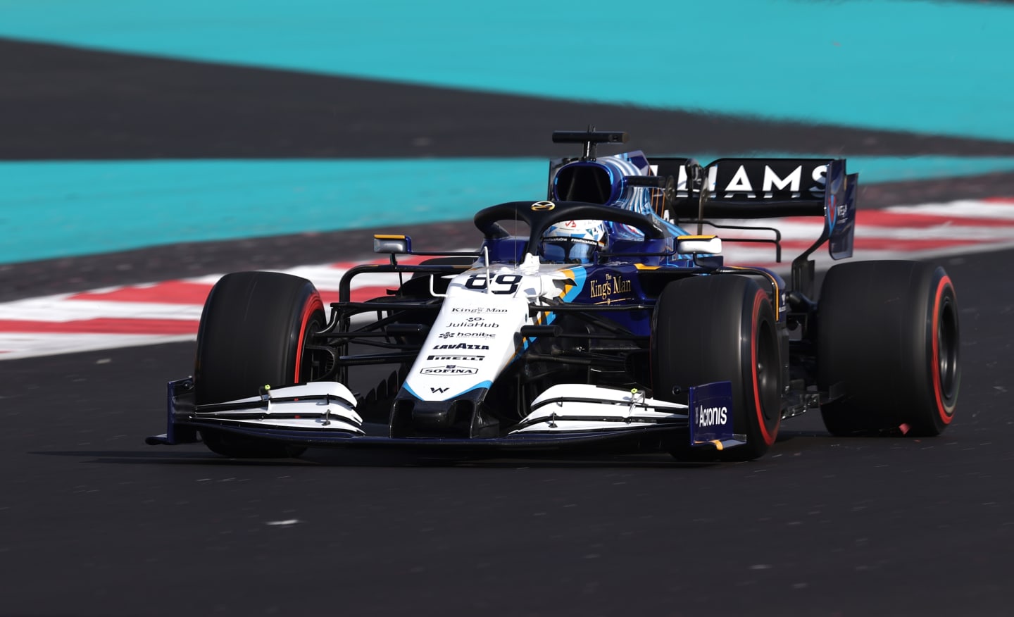 ABU DHABI, UNITED ARAB EMIRATES - DECEMBER 10: Jack Aitken of Great Britain driving the Williams Racing FW43 Mercedes during practice ahead of the F1 Grand Prix of Abu Dhabi at Yas Marina Circuit on December 10, 2021 in Abu Dhabi, United Arab Emirates. (Photo by Lars Baron/Getty Images)
