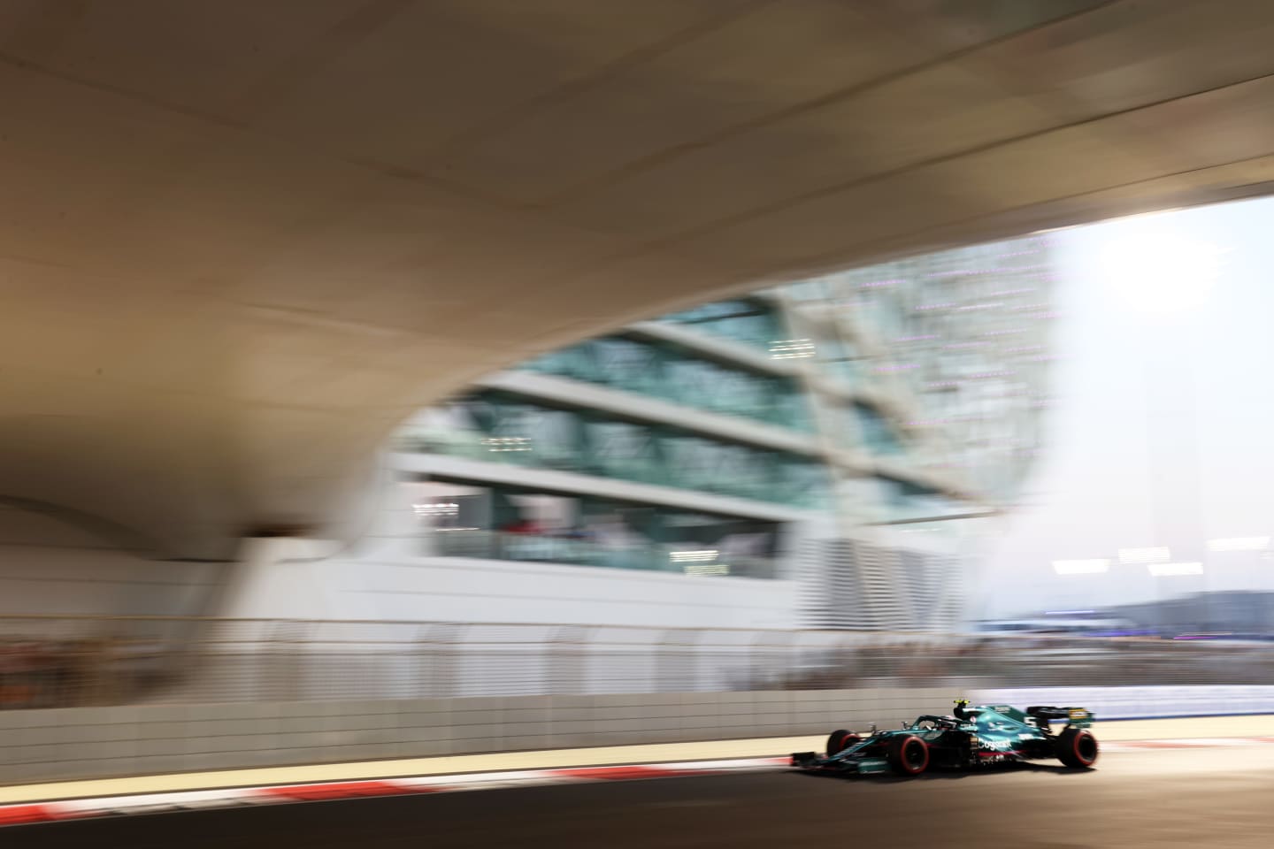 ABU DHABI, UNITED ARAB EMIRATES - DECEMBER 11: Sebastian Vettel of Germany driving the (5) Aston