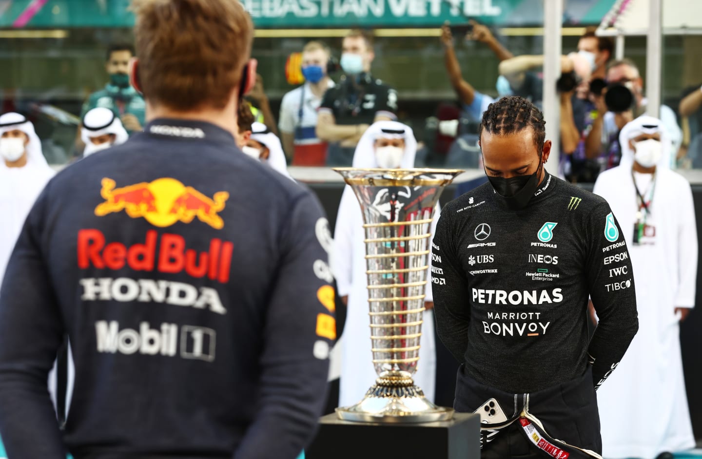 ABU DHABI, UNITED ARAB EMIRATES - DECEMBER 12: Championship contenders Max Verstappen of