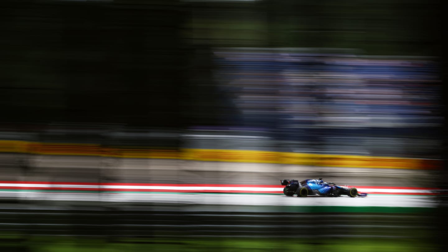 SPIELBERG, AUSTRIA - JULY 02: Roy Nissany of Israel driving the (45) Williams Racing FW43B Mercedes during practice ahead of the F1 Grand Prix of Austria at Red Bull Ring on July 02, 2021 in Spielberg, Austria. (Photo by Clive Mason - Formula 1/Formula 1 via Getty Images)