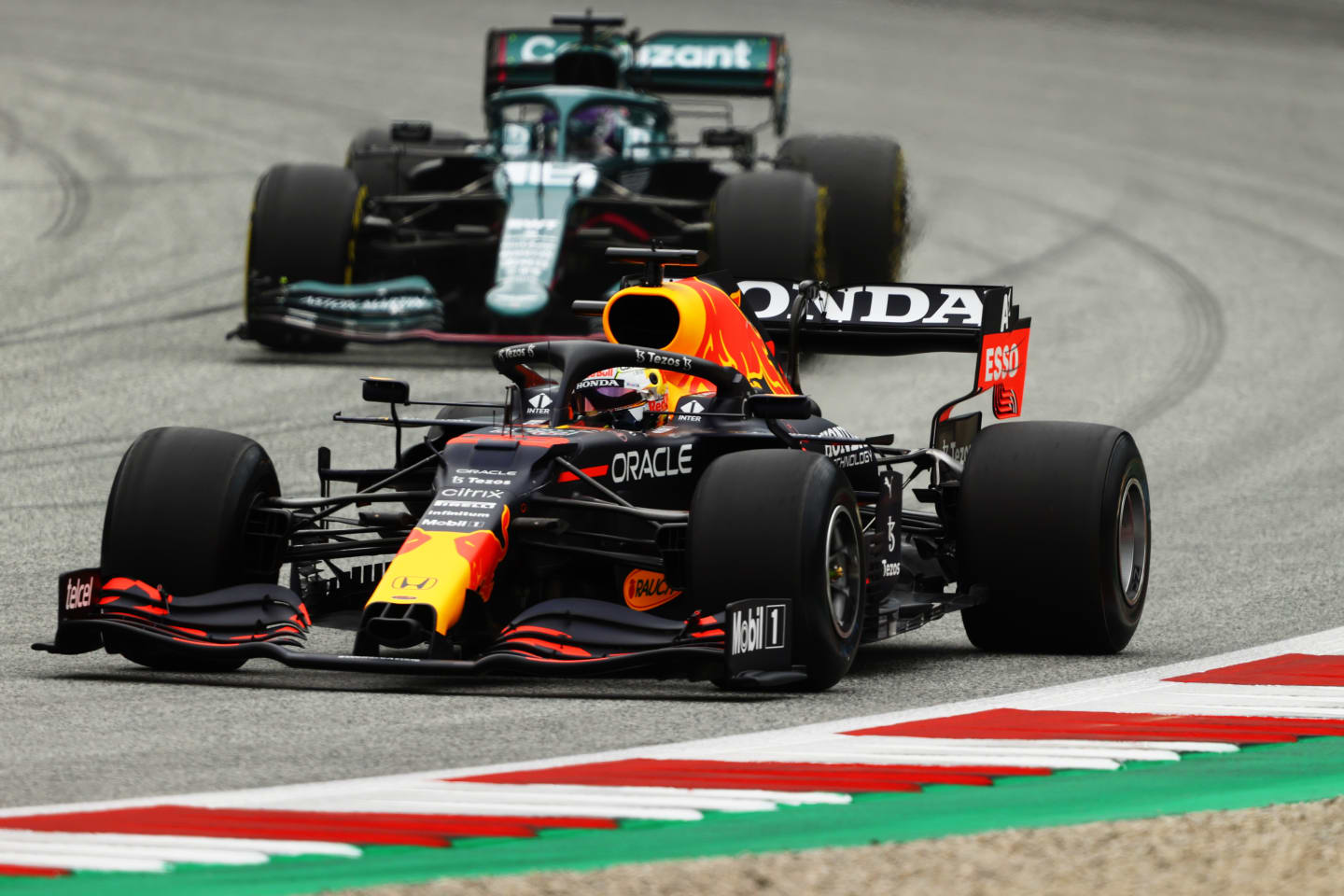 SPIELBERG, AUSTRIA - JULY 02: Max Verstappen of the Netherlands driving the (33) Red Bull Racing