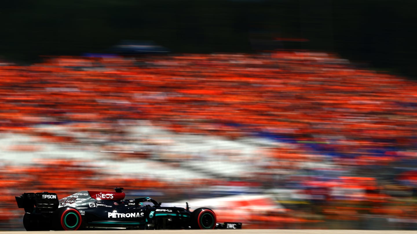 SPIELBERG, AUSTRIA - JULY 03: Lewis Hamilton of Great Britain driving the (44) Mercedes AMG