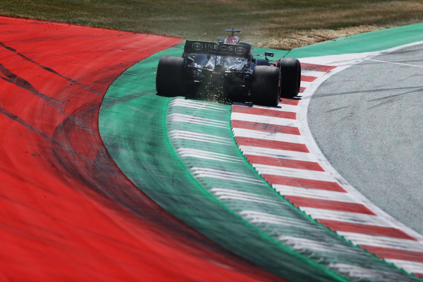 SPIELBERG, AUSTRIA - JULY 03: Lewis Hamilton of Great Britain driving the (44) Mercedes AMG