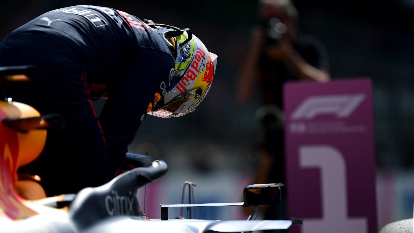 SPIELBERG, AUSTRIA - JULY 03: Pole position qualifier Max Verstappen of Netherlands and Red Bull