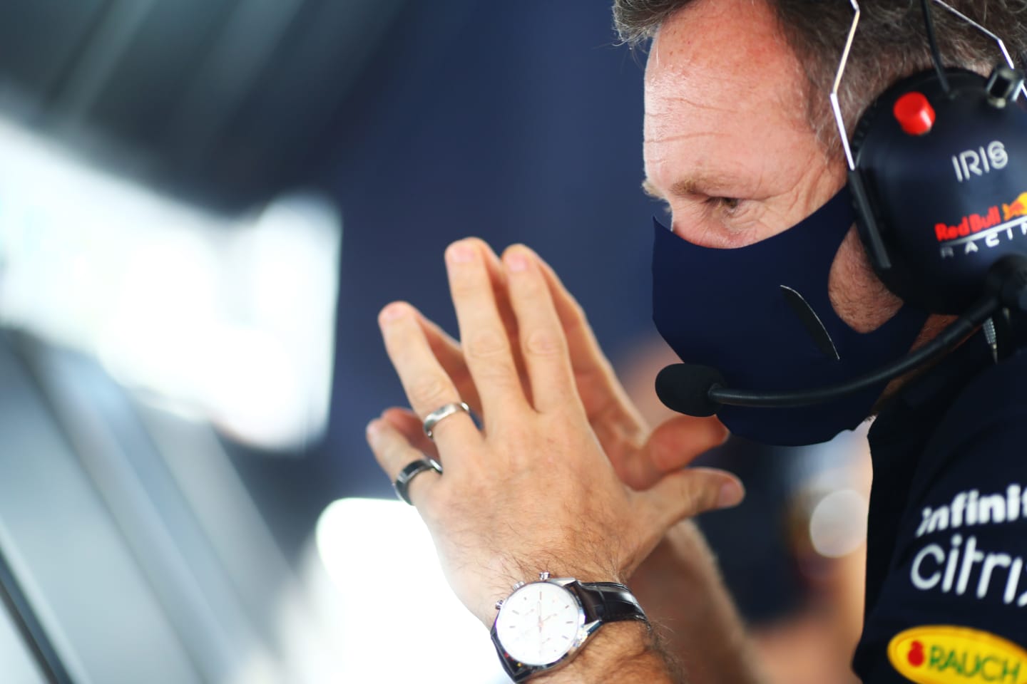 SPIELBERG, AUSTRIA - JULY 03: Red Bull Racing Team Principal Christian Horner looks on from the