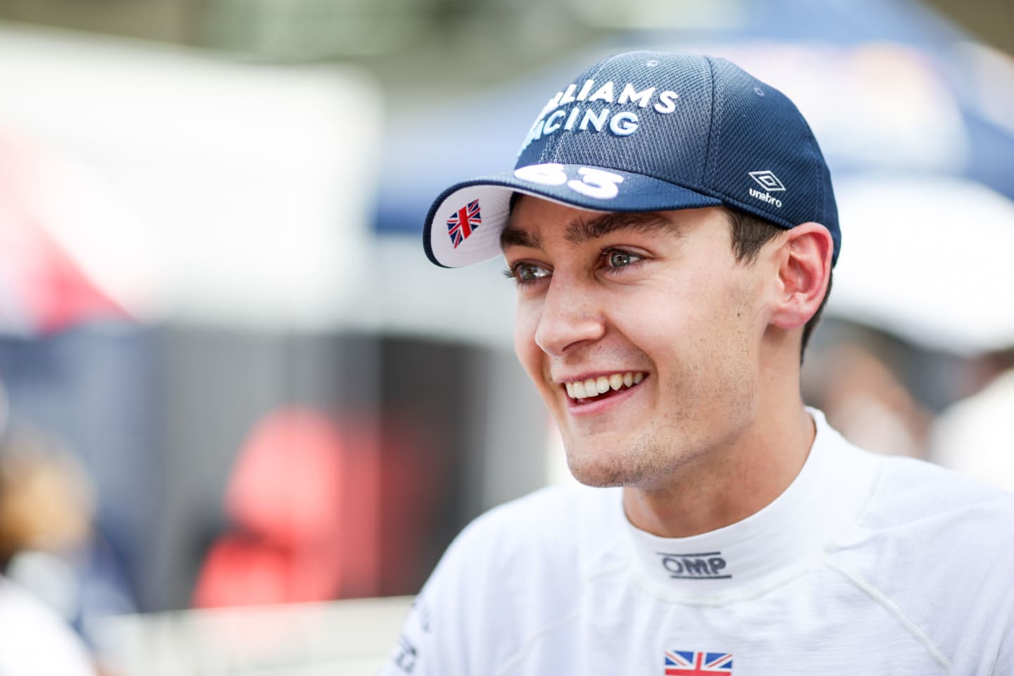 SPIELBERG, AUSTRIA - JULY 03: George Russell of Williams and Great Britain  during qualifying ahead